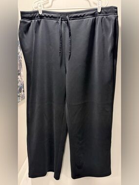 all in motion Airy Sleek Black Wide-Leg Drawstring Pants